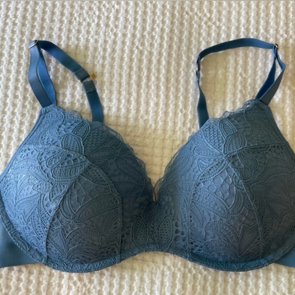 Lively Lace No Wire Push Up Deep Indigo 38D